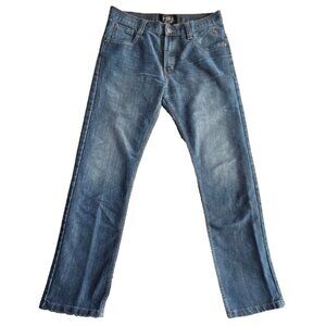 Lion's Crest by English Laundry Jeans Men's Blue Straight 32x32 Embroidered